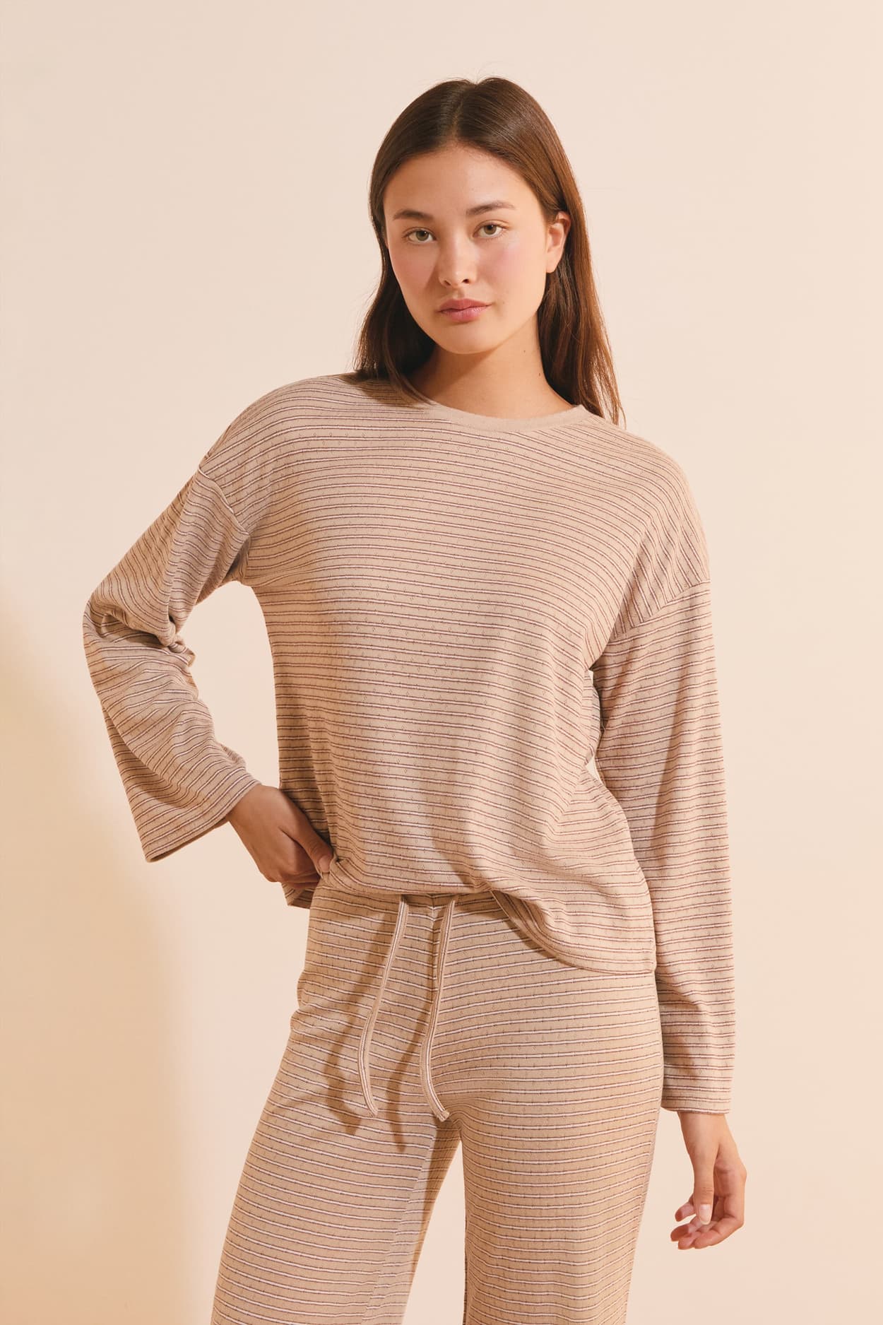 Bluza od piżamy w paski