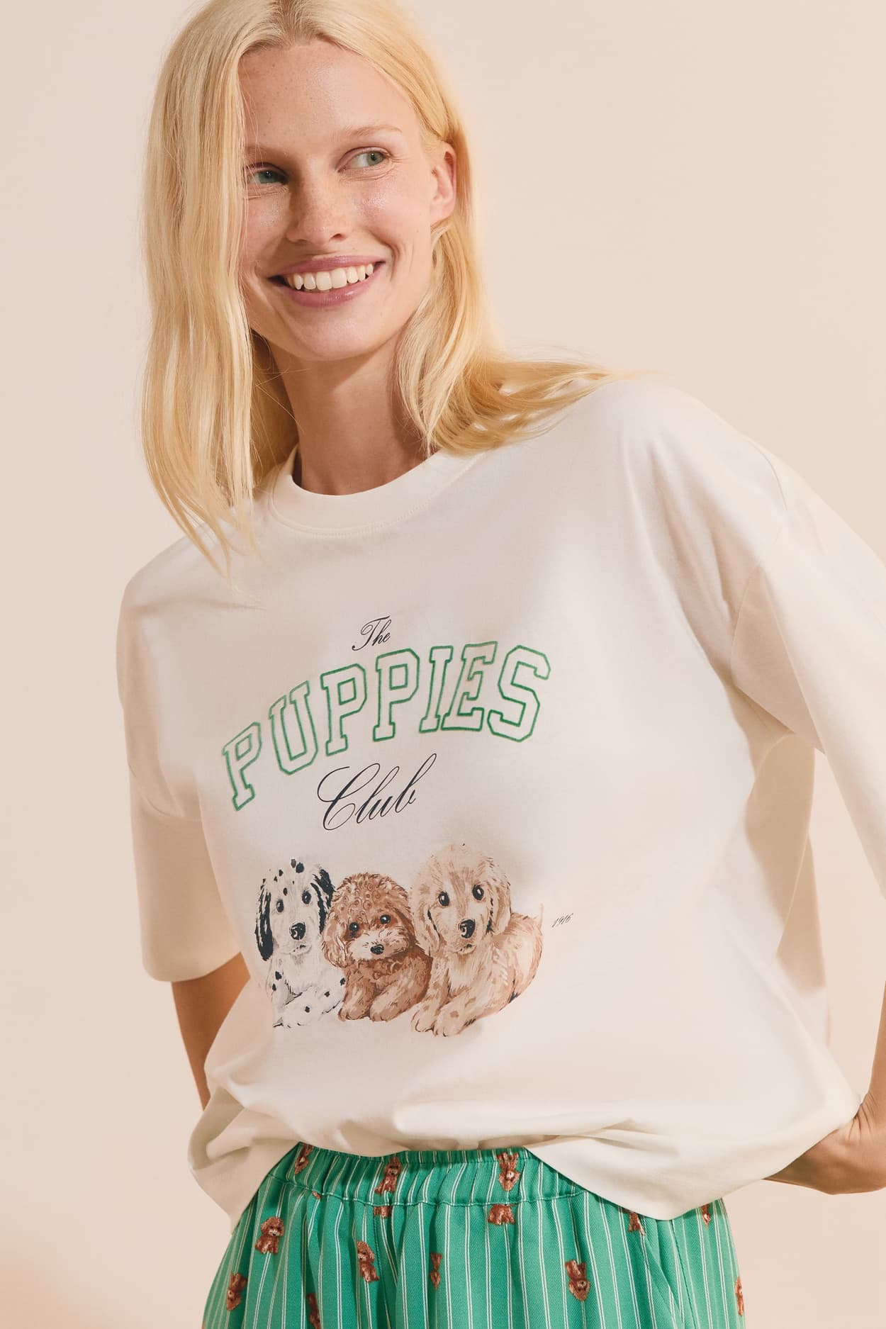 T-shirt z motywem z bawełny